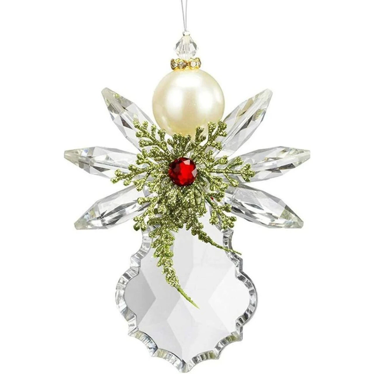 Crystal Expressions Pearl Angel Acrylic Ornament 3 Crystal Expressions Pearl Angel Acrylic Ornament