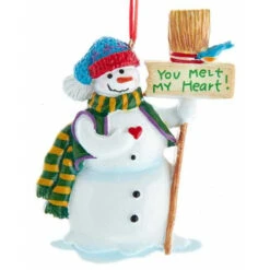 Kurt Adler Personalized You Melt My Heart Snowman Ornament