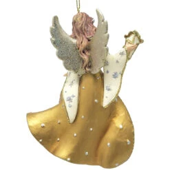 Kurt Adler Brunette Angel Ornament 7 Kurt Adler Brunette Angel Ornament -Christmas 019237A Brunette Angel Ornament Back 81851.1647883657