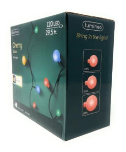 Lumineo 120 LED Multi Color Cherry Lights Black Wire 9 Lumineo 120 LED Multi Color Cherry Lights Black Wire -Christmas 070314 48303.1668958990