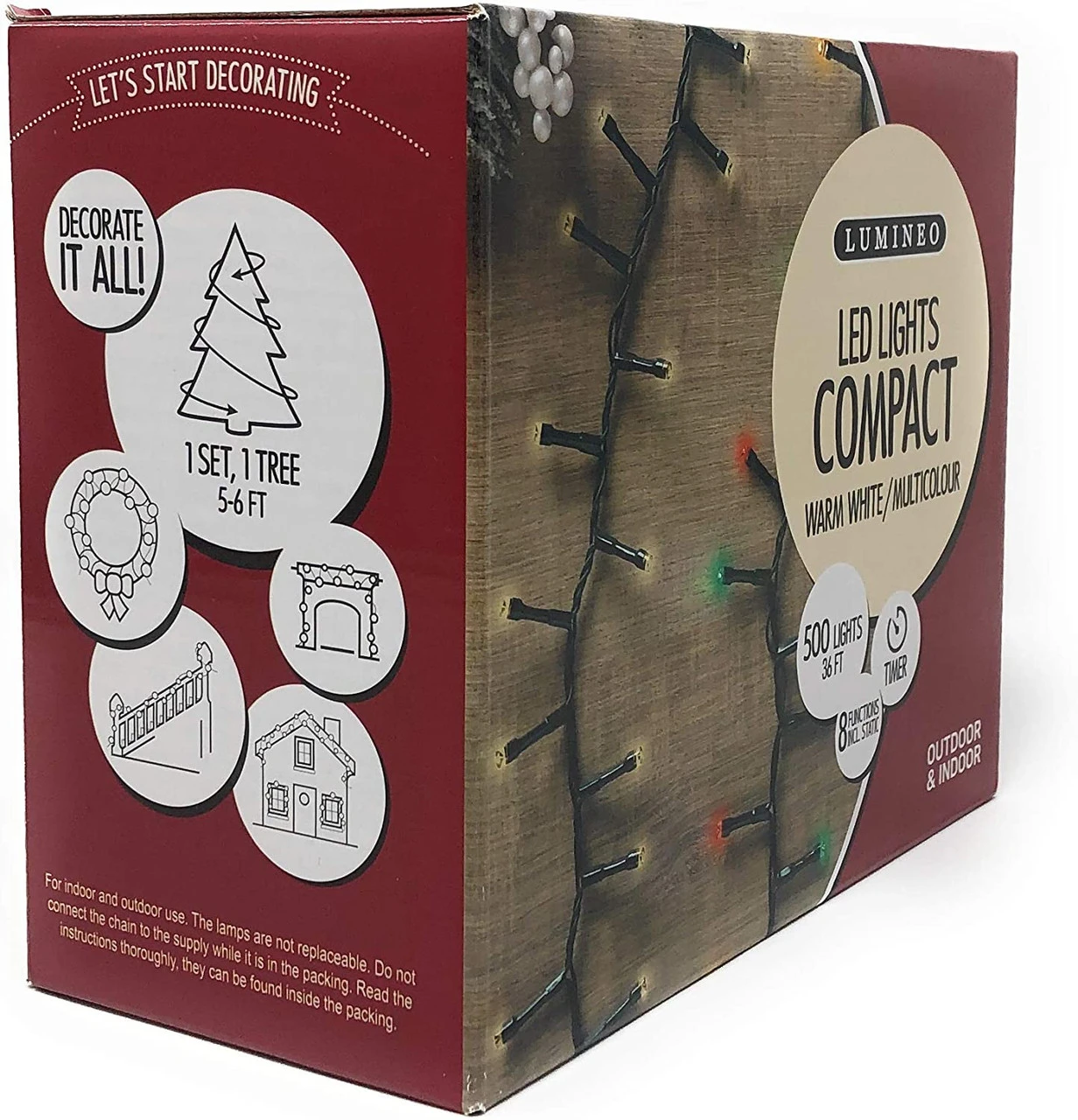 Lumineo 500 LED Warm White/Multi-Color Changing Compact Lights Green Wire 4 Lumineo 500 LED Warm White/Multi-Color Changing Compact Lights Green Wire - Image 2