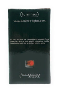 Lumineo 500 LED Red Cherry Lights Black Wire 8 Lumineo 500 LED Red Cherry Lights Black Wire -Christmas 071375 side 52384.1604030419