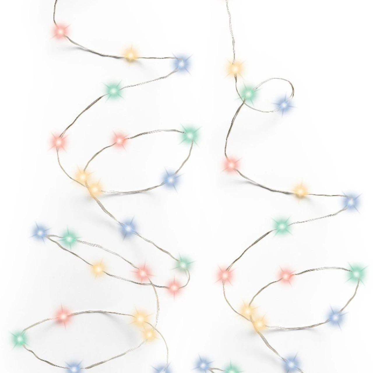 Lumineo 240 Micro-LED Multi Color Twinkle Lights Silver Wire - Image 2