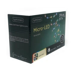 Lumineo 378 Micro LED Multi-Colored LED Lights Silver Wire -Christmas 072831 Angle done 05871.1605049318