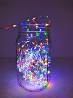 Lumineo 378 Micro LED Multi-Colored LED Lights Silver Wire -Christmas 072831 in a jar 78557.1605049317