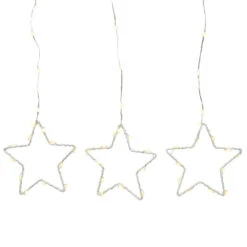 Lumineo Easy Loop System Warm White Micro Wire Silver Star Lights -Christmas 073370 648 LED Warm White Silver Star Lights 20650.1667565916