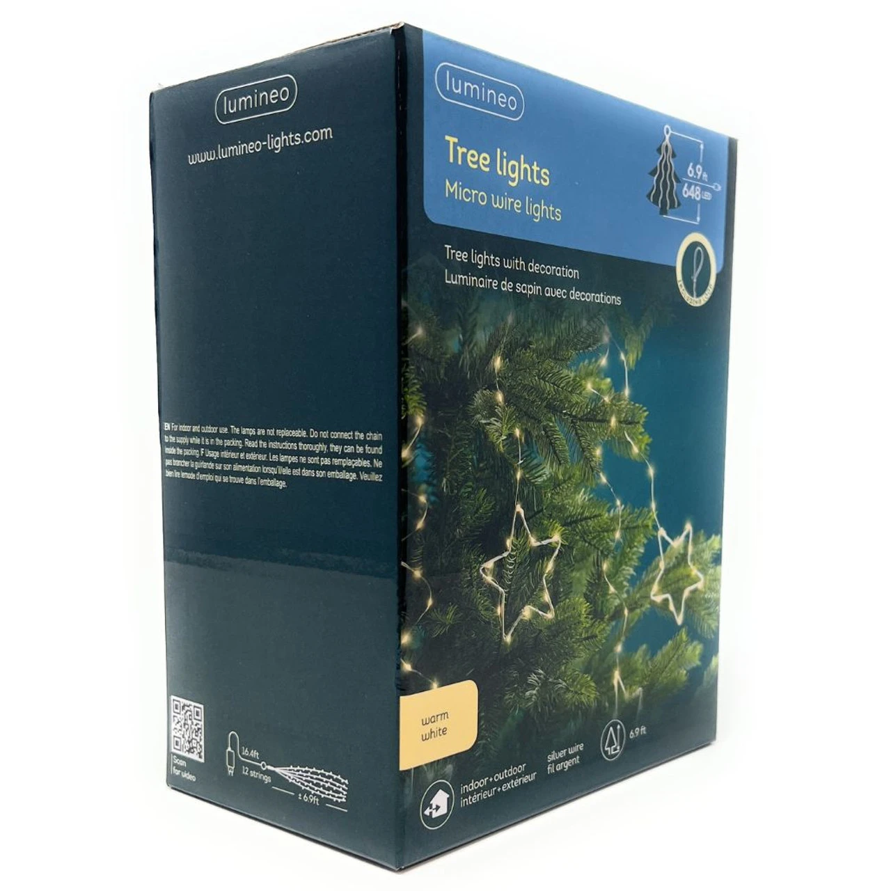 Lumineo Easy Loop System Warm White Micro Wire Silver Star Lights - Image 2