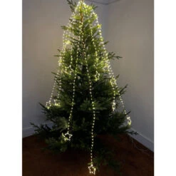 Lumineo Easy Loop System Warm White Micro Wire Silver Star Lights -Christmas 073370 648 LED Warm White Silver Star Lights tree 90527.1667565915