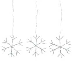 Lumineo 648 LED Cool White Silver Snowflake Lights -Christmas 073372 648 LED Cool White Silver Snowflake Lights 06854.1667702681