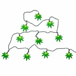 Kurt Adler 10-Light Cannabis Light Set -Christmas 074330 Kurt Adler 10 Light Cannabis Light Set set 97214.1650646987