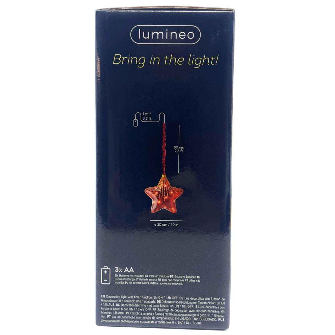 Lumineo Micro LED Red Glass Star 4 Lumineo Micro LED Red Glass Star - Image 2