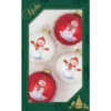 Set Of 4 Red Hat Snowman Glass Ornaments -Christmas 102316 Set of 4 Red Hat Snowman Glass Ornaments 88095.1666704008