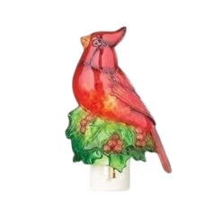 Cardinal On Holly Night Light