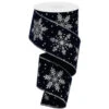 Silver Glittered Snowflakes On Navy Blue Velvet Ribbon 10 Yards Long X 2.5 Inch Wide 1 Silver Glittered Snowflakes On Navy Blue Velvet Ribbon 10 Yards Long X 2.5 Inch Wide -Christmas 1070 Untitled design 89553.1680320668