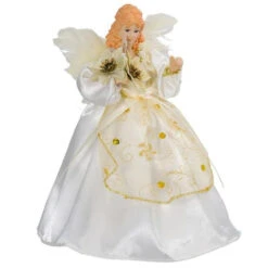 Kurt Adler - Ivory And Gold Angel Tree Topper -Christmas 112111 Kurt Adler Ivory and Gold Angel Tree Topper side 51745.1652122026
