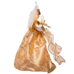 Kurt Adler Gold Angel Tree Topper -Christmas 112225 Kurt Adler Gold Angel Treetop right 42319.1652115064