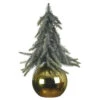 Mini Glittered Tree On Gold Bauble -Christmas 120785 Mini Glittered Tree On Gold Bauble 37447.1664562186