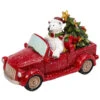 Polar Bear Driving Red Truck Figurine -Christmas 123510 Polar Bear Driving Red Truck Figurine 03920.1668112521