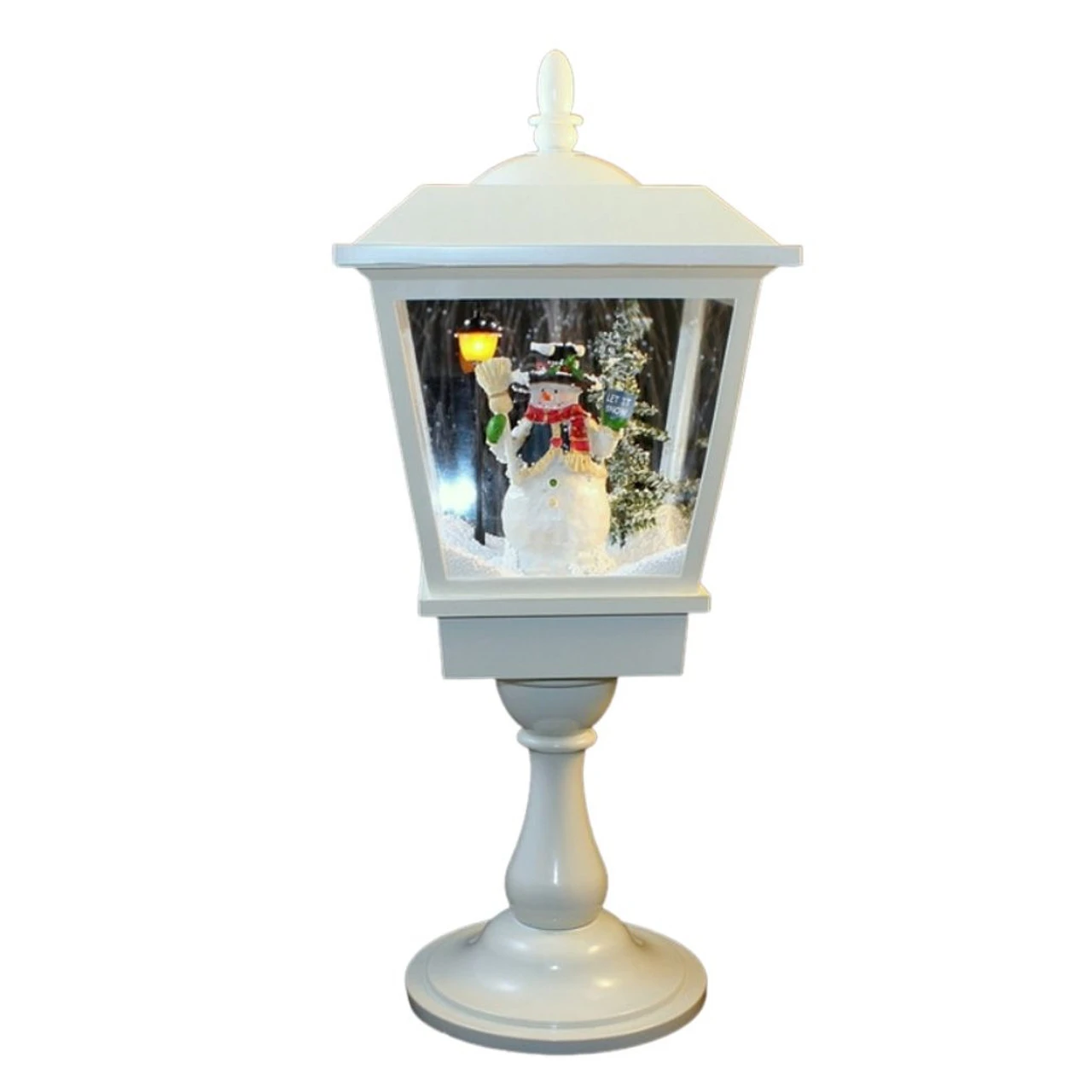 25 Inch High Northlight Animated Musical Snow Lamp Post