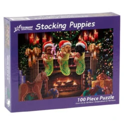 100 Piece Stocking Puppies Jigsaw Puzzle
