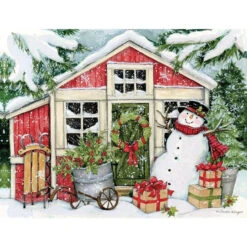 Snowman Farmhouse Card Set