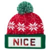 Naughty Or Nice Sequin Knit Pom Hat  -Christmas 1 Reversible Naughty Or Nice Knit Hat nice 85559.1680632472