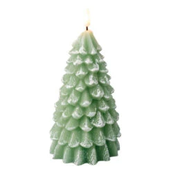 Lumineo LED Green Wax Tree Candle