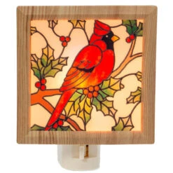 Stained Glass Cardinal Night Light