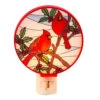 Winter Cardinals Round Night Light -Christmas 208720B Winter Cardinals Round Night Light 75940.1668198717