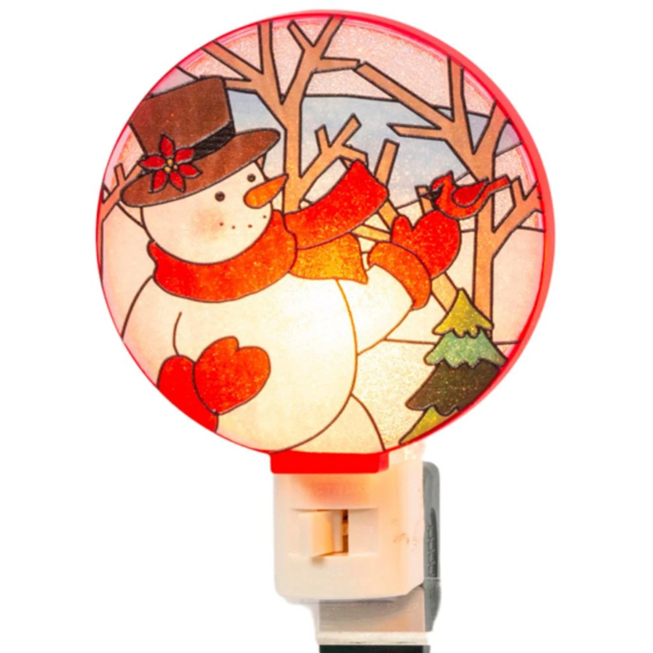 Snowman With Hat Round Night Light 3 Snowman With Hat Round Night Light
