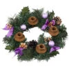 Purple Ribbon Advent Candle Wreath -Christmas 220903 Purple Ribbon Advent Candle Wreath 66457.1661539715