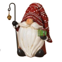 Gnome Holding A Gift Figurine