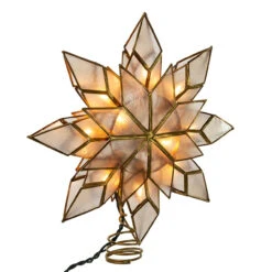 Capiz Clear Star Lighted Treetop