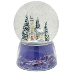LED Rotating Church Snow Globe 7 LED Rotating Church Snow Globe -Christmas 404352 LED Rotating Church Snow Globe Snowing 84028.1648138538
