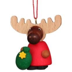 Moose Santa Ornament