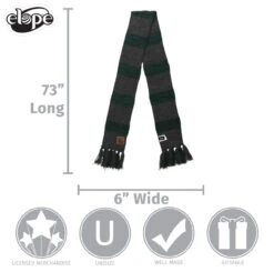 Slytherin Heathered Knit Scarf -Christmas 440002 40 INFOGRAPHIC 77640.1589563682