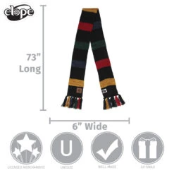 Hogwarts Heathered Knit Scarf -Christmas 440005 40 INFOGRAPHIC 96036.1589564808
