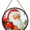 16" Round Acrylic Santa With Sack Wreath Print -Christmas 4K6Dq8Ng 80509.1615304955