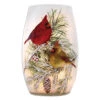 Small Christmas Cardinals Lit Glass Vase -Christmas 720204 Small Christmas Cardinals Lit Glass Vase 70784.1663356592