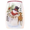 Small Lit Joyful Snowman With Deer Vase 2 Small Lit Joyful Snowman With Deer Vase -Christmas 720301A Small Lit Joyful Snowman With Deer Vase 38613.1663774430