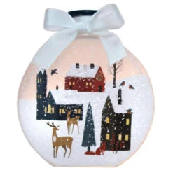 Winter Magic Lit Glass Round Jar