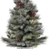 32" Green And White Unique LED Potted Glistening Artificial Pine Tree -Christmas 81N68GqP7JL. AC SL1500 53868.1603741253