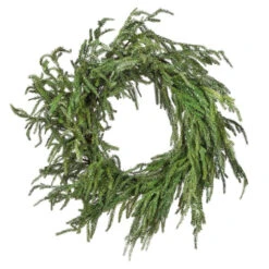 24" Iced Garden Norfolk Wreath