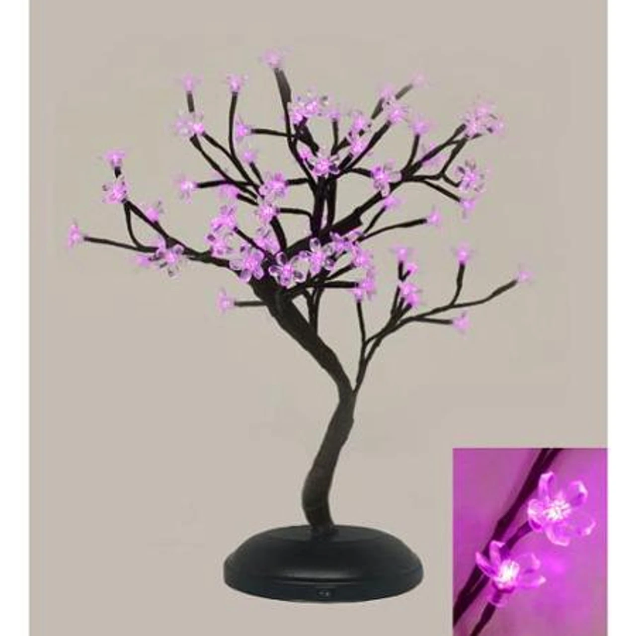 Indoor / Outdoor Table Top Bonsai Tree - Pink LED Lights 4 Indoor / Outdoor Table Top Bonsai Tree - Pink LED Lights - Image 2
