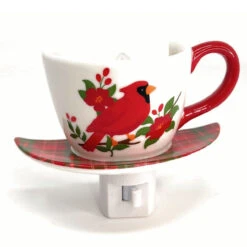 Cardinal Tea Cup Night Light 9 Cardinal Tea Cup Night Light -Christmas Cardinal nightlight front 11372.1665491959