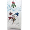 Flatyz Christmas Candle Snowman Under Mistletoe