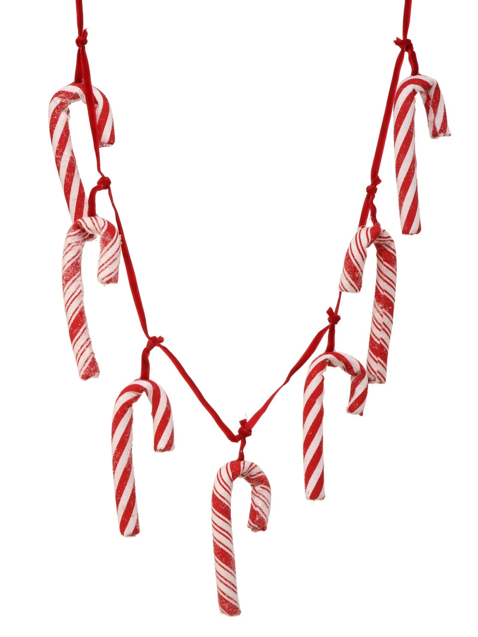 46" Frost Peppermint Candy Cane Garland 3 46" Frost Peppermint Candy Cane Garland