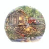 Stony Creek - Round Shaped Decorative Light - Hand-Painted With Cabin In The Woods And An Old School Pick-Up Truck -Christmas GCL2261 06119.1645194413