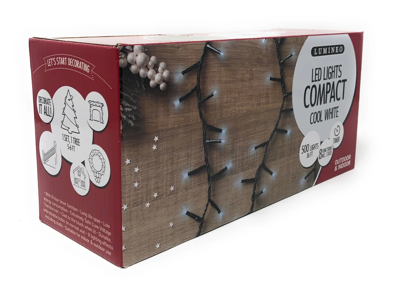 Lumineo 500 LED Cool White Compact Lights Green Wire 4 Lumineo 500 LED Cool White Compact Lights Green Wire - Image 2