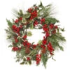 24" Berry Spruce Wreath With Hollies 2 24" Berry Spruce Wreath With Hollies -Christmas LaXrHU Q 40146.1616349499